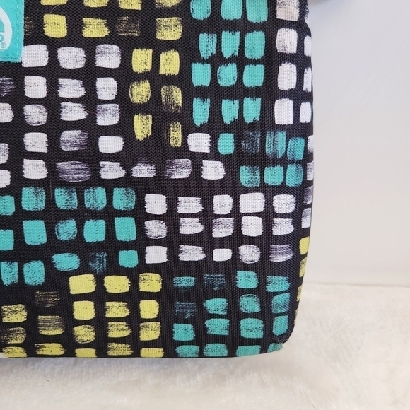 IGLOO Lunch Lined Black White Mint Green Yellow Clutch Bag - Picture 5 of 10